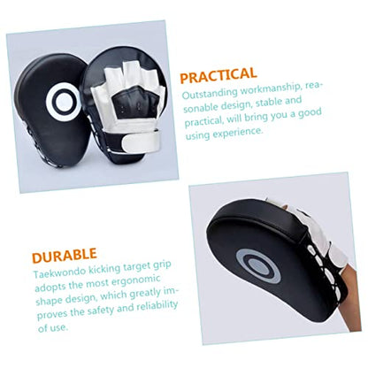 Boxing Pad Punching Pad Martial Arts Training Equipment Focus Mitt Ergonomic Pu Leather Taekwondo Kick 9.84X7.48 Inch Strike Shield