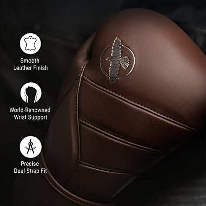 Hayabusa T3 Kanpeki Leather Boxing Gloves - color: Walnut Brown, size: 12oz