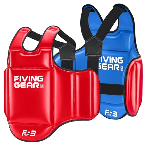 Boxing Body Protector Reversible | MMA Muay Thai Chest Guard, Sparring Training Heavy Punching Shield, Martial Arts Upper Belly Protection Pad, Taekwondo Vest - size: Medium