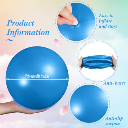 Aoriher 10 Pcs Small Pilates Ball Bulk 9 Inch Mini Yoga Ball - color: Blue,Green