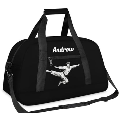 Custom Name Taekwondo Karate Duffle Bag for kids Boy Girls - Personalized Martial Arts Gear Bag, Water-Resistant Sparring Equipment Bag, Black Taekwondo - color: Black Taekwondo