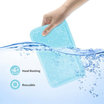 Ice Packs for Injuries Reusable, Hot & Cold Therapy | Gel ice Pack for Pain, Swelling, Injuries of Knee, Shoulder, Foot, Back, Ankle, Neck, Elbow, Wisdom Tooth - style: Rectangle - Blue