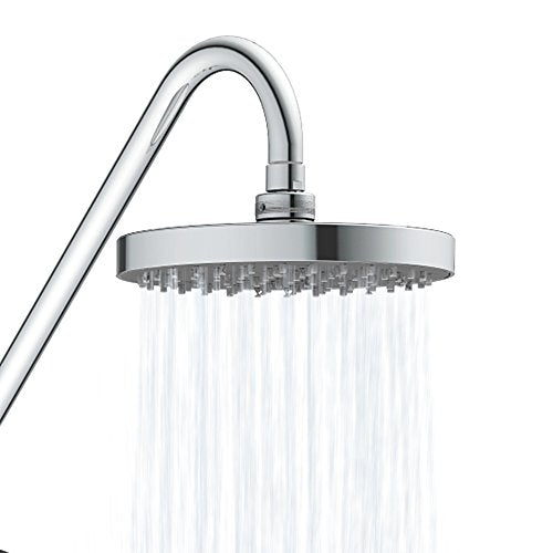 PULSE ShowerSpas Kauai III Polished Chrome Rain Shower Head with Handheld Spray - 2.5 GPM, 8" Showerhead, 5-Function HandShower, Adjustable Slide Bar - Shower Heads with Handheld Spray Combo - size: 2.5 Gallon Per Minute, style: Polished Chrome
