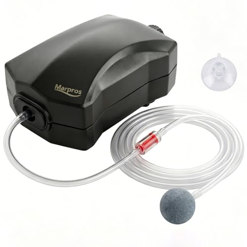 Aquarium Air Pump Single Outlet/Dual Outlet Adjustable Aerator with Accessories for 10-100 Gallon Fish Tank - style: M-100 2W (10-30gal)