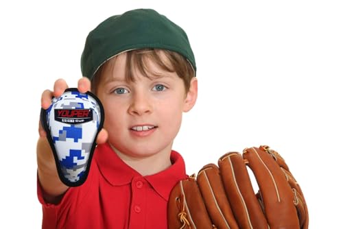 Youper Boys Youth Soft Foam Protective Athletic Cup (Ages 7-12), Kid Athletic Cup for Baseball, T-Ball, Football - color: Ocean Camo