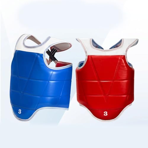 Taekwondo Chest Guard Breathable Polyester Adjustable Fit Training Gear Leather Taekwondo Protectors Perfect for Adults PU Martials Art Chest Guard Adjustable