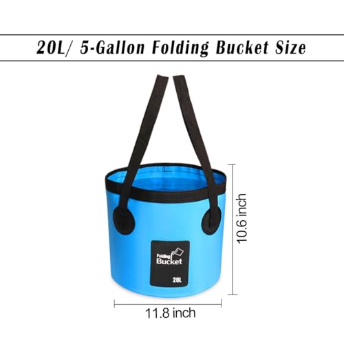 Collapsible Bucket, Portable Foldable Water Bucket with Carry Bag, Bucket for Car Washing, Fishing, Camping,Bucket for Cleaning Portable 。