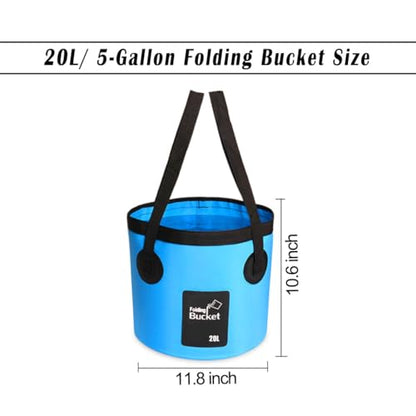 Collapsible Bucket, Portable Foldable Water Bucket with Carry Bag, Bucket for Car Washing, Fishing, Camping,Bucket for Cleaning Portable 。
