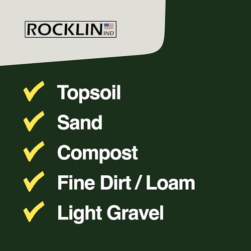 Rocklin™ Lawn Leveling Rake 30 Inch, Stainless Steel Lawn Leveler for Homeowners, Residential Leveling Rake for Soil, 78” Handle Yard Tools, for Dad, Husband & Men