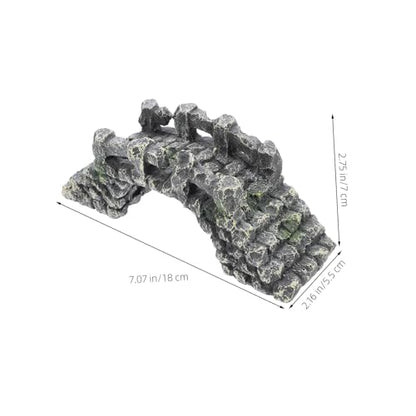 Sosoport Miniature Resin Bridge Aquarium Decor Garden Bridge for Fish Tank Landscaping Easy Installation for Fish Underwater Aesthetics