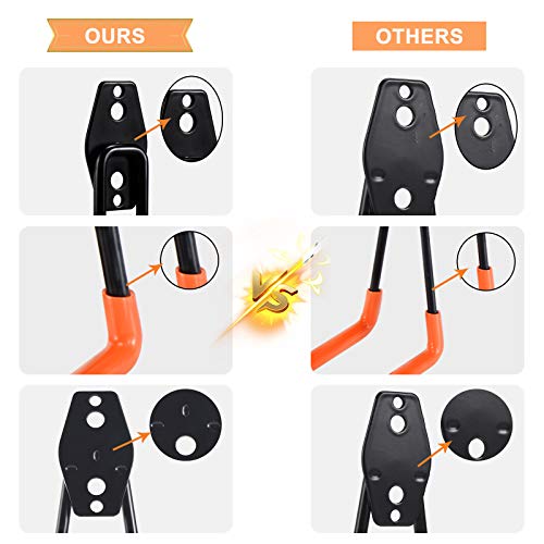 AOBEN Garage Hooks Heavy Duty, Steel Garage Storage Hooks, Utility Tool Hangers and Combinable Wall Mount Garage Hooks for Organizing Ladder, Hold Chairs, Heavy Tools (Medium U, 4 Pack) - size: 4 X Medium U hooks