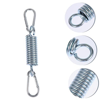 Stainless Steel Hammock Spring Hook Set for Outdoor Hanging Chair - color: Silver