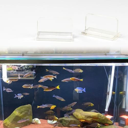 6Pcs Clear Acrylic Aquarium Lid Handles, Transparent Pulls Handles Fish Tank Cover Handle with Adhesive Sticker, Rectangle Aquarium Tank Lid Replacement Handle for Aquarium Fish Cover Holder