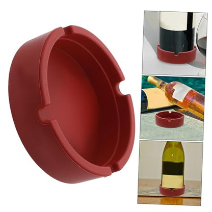 BESTYASH Non Slip Silicone Mat for Wine Bottles Reusable Glass Bottle Holder Slip Coaster for Beer Elegant Design for Home Bar and Party Food Grade Silicone Inner