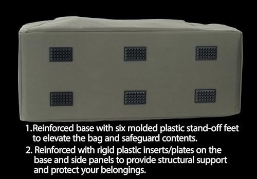 85L Military-Style Duffle Backpack with Rigid Panels | Built for deployment gear, work equipment, camping supplies, vehicle storage, and checked travel. - color: Olive Green