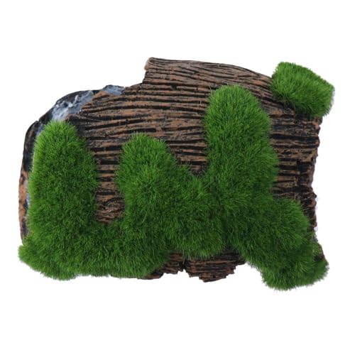 Decorations Tank Resin Landscaping 8.5x6.5x7CM Fish Tank Accessories Moss Fish Hiding Cave Broken Barrel