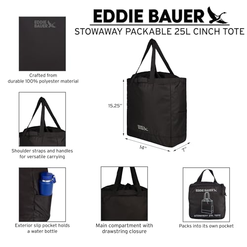 Eddie Bauer Stowaway Packable Tote Bag