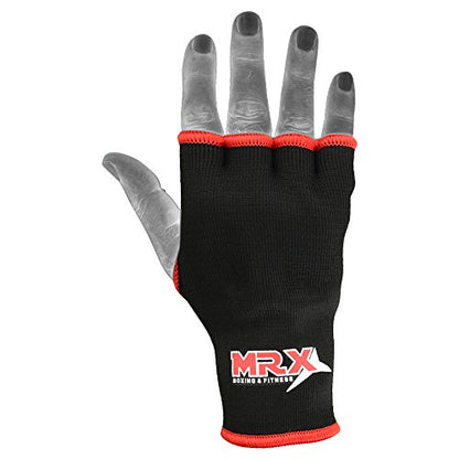 MRX Muay Thai Boxing Inner Gloves Protective Hand Wrap (Black,Red Small) - color: Red, size: Small