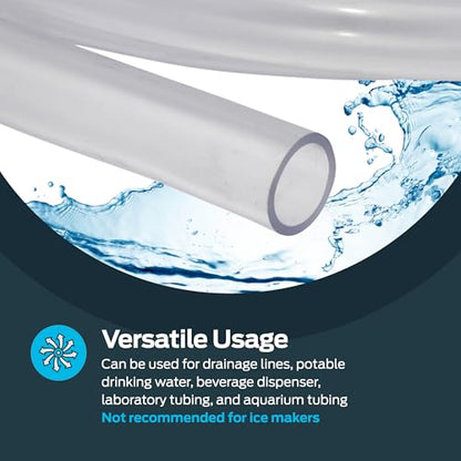 Eastman 1/2 Inch ID (5/8 Inch OD) PVC Clear Vinyl Tubing, 20 Foot Length, 98622 - size: 1/2 in. ID x 5/8 in. OD, style: 20 Ft.