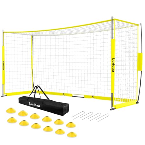 Soccer Goal 12×6 ft /16×7 ft Portable Soccer Goals Net for Backyard - color: 12×6FT Yellow