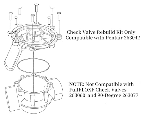 263042Z 2 Way CPVC Check Valve Flapper Compatible with 263042 Diverter Pool and Spa Valve Assembly (1)