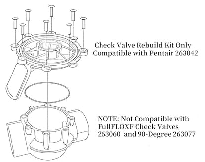 263042Z 2 Way CPVC Check Valve Flapper Compatible with 263042 Diverter Pool and Spa Valve Assembly (1)