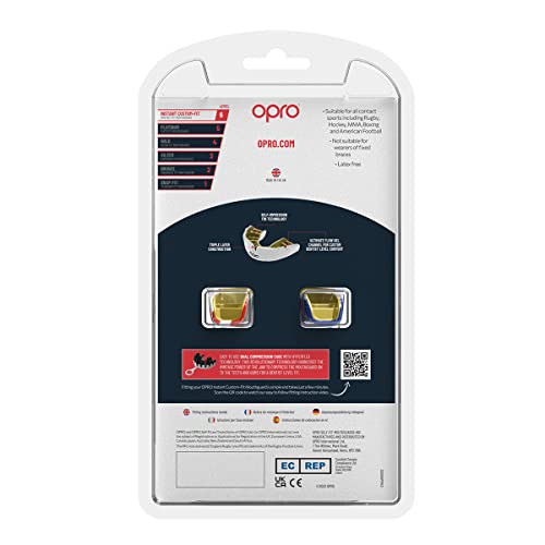 OPRO Instant Custom-Fit Mouthguard – Dentist Level Gum Shield Adult and Kids – OPRO Mouth Guard Boxing and MMA, Self-Fit Gum Shield Rugby – Maximum Protection with Dental Warranty (Black/White/Silver) - color: Usa Flag, size: Adult (10+)