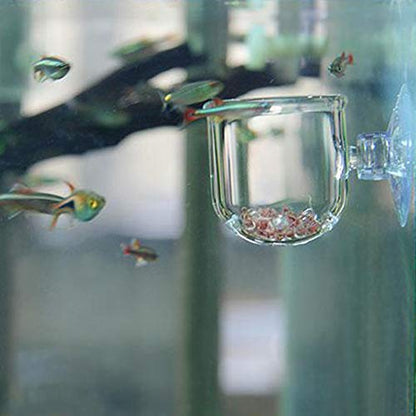 3PCS Acrylic Aquatic Red Worm Cups, Water Planter Pots with 6 Suction Cups, Aquarium Magnifying Glass Shelf, Plant Holder for Live Fish Tank & Fresh Water