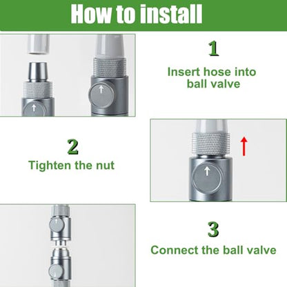 DONGKER Aquarium Double Tap Connector,Aluminum Alloy Quick Release Double Tap Valve with Water Flow Control Knob for Aquarium 12mm/16mm/20mm I.D. Water Pipe - size: 20mm