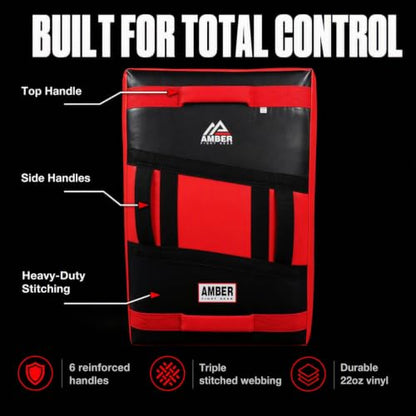 Amber Fight Gear Curved Body Punching Shield Striking Kick Shield for Boxing Punching Pad Muay Thai Training Foot Target Strike Body Shield, MMA, TKD, Martial Arts, Karate Workout 25”x16”x5”
