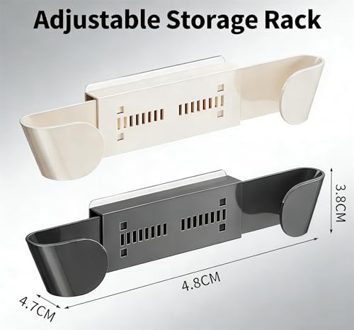 Universal Pot Lid Holder Organizer for Cabinet, White, 2 Pack | Pan Lid Organizers, Inside Door Wall Mount, Pots Top Rack