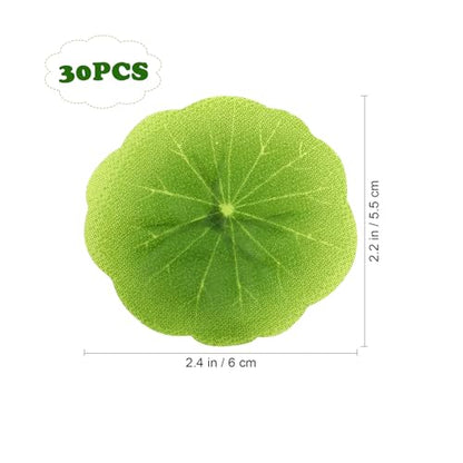 SEWACC 30pcs Artificial Lily Pads Fake Lotus Leaves Aquarium Floating Plants Fish Tank Decorations Landscape Ornaments