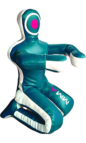 Bestzo MMA Jiu Jitsu Judo Punching Bag Grappling Dummy Green/White Sitting Position Hands on Front-Unfilled - size: 59 inches (5 ft)