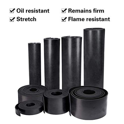 Neoprene Rubber Sheet Roll 3/16" (.187") Thick x 18" Wide x 24" Long for DIY Gaskets, Pads, Seals, Crafts, Flooring,Cushioning of Anti-Vibration, Anti-Slip - size: 18" Wide X 24" Long, style: 3/16 (.187)" Thick