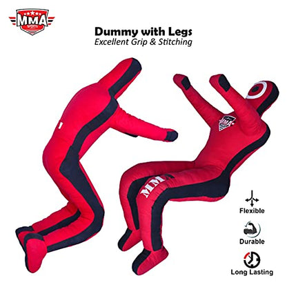 MMA Sports Brazilian JIU Jitsu Grappling Submission Throwing Dummy Punching Heavy Bag Kick Boxing Dummies UNFILLED - color: Red-2, size: 5ft, style: Sitting