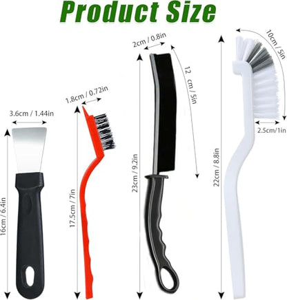 10PCS Crevice Cleaning Brush Set - Hard Bristle Crevice Cleaning Brush Tool, Multifunctional Gap Scrub Brush for Home, Bathroom, Kitchen, Window Track, Bathtub, Vehicle, Faucets, Bowl, Teapot, Cup Use