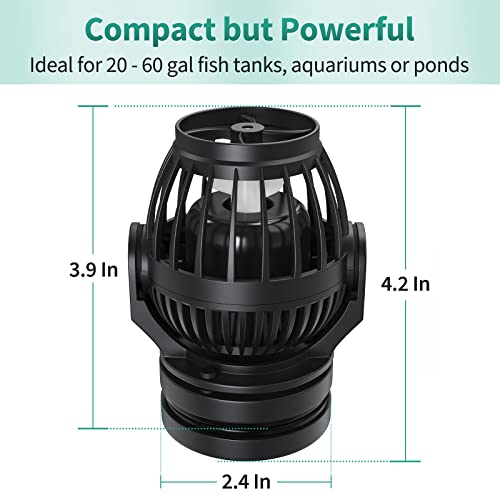 Uniclife 2100 GPH Aquarium Wave Maker for 60-120 Gallon Fish Tanks Adjustable Circulation Pump with Controller and Magnet Mount for Marine Freshwater Aquarium Circulation Pond - size: 60-120 Gallon