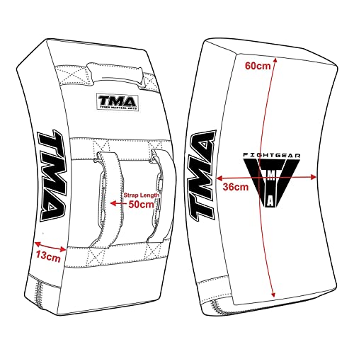 TMA MMA Kick Strike Shield Curved Training Thai Pad Target Focus Boxing Punching Mitts (This is Sold AS Single Item), MMA Kick Shield, Muay Thai Kick Shield, Martial Arts Kicking Shields