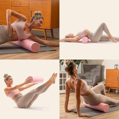Sunny Health & Fitness 24" Pink High-Density Yoga Foam Roller - color: Pink, size: 24-Inch