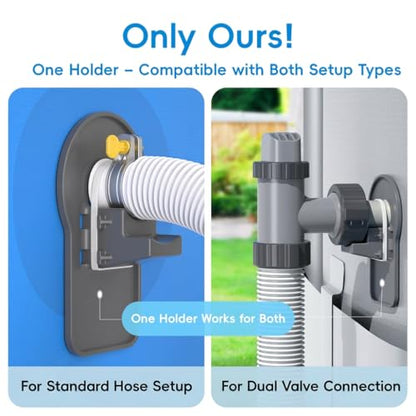 Upgrade 2 Pack Swimming Pool Hose Support Holders，Above Ground Pool Accessories，Compatible with Intex Pools，Prevent Hose Sagging and Extend Hose Service Life
