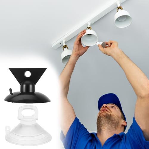 QWORK Light Bulb Changer Suction Cup Tool, Compatible with MR16 and GU10 Bulbs, 6 Pack Suction Cups for Bulb Removal