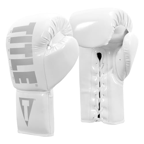 TITLE Boxing Inferno Intensity Lace Training Gloves - MMA, Kickboxing, Punching Bag, Sparring - 14, 16, 18oz - color: White, size: 18 oz