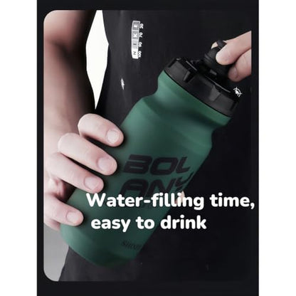 20oz Lightweight Sports Water Bottle PP Material BPA Free Squeeze Jet Straight Drink Cup Portable Outdoor Cycling Bottle (Blue) - color: Blue