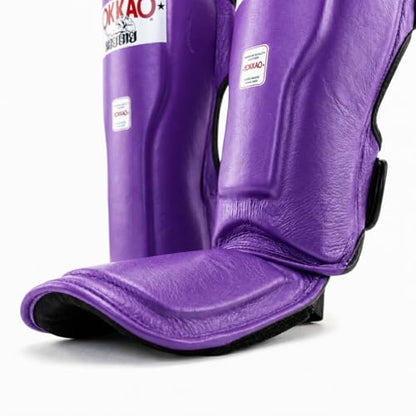 YOKKAO Matrix Muay Thai Kickboxing MMA Shin Guards with Knee Guards - color: Flash Purple, size: Large