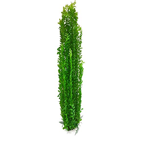Jumbo Aquarium or Pond Artificial Plant Bright Green, Stands Over 3 Feet (100 cm) Tall with Heavy Base Bushy Foliage, Extra Long Plastic Seaweed Aquascaping Decoration