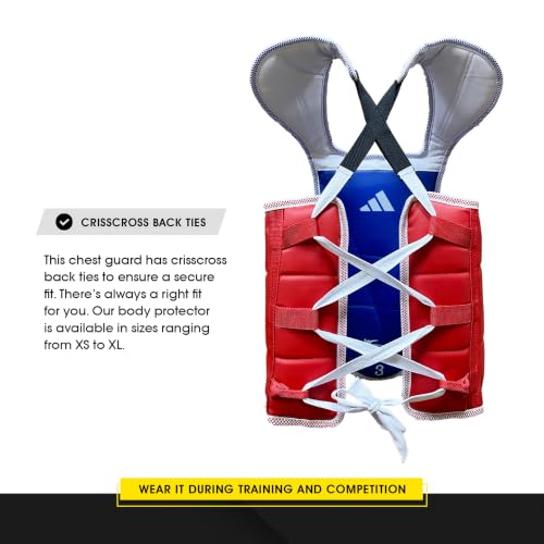 Adidas WT Taekwondo Martial Arts TKD Body Protector Chest Guard - size: 3 (Medium)