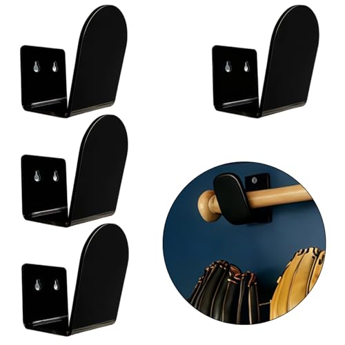 2pcs / 4pcs Transparency Tennis Glove Wall Mount Display Rack Easy to Installation Boxing Gear Storage Stand Living Room Deck - color: D