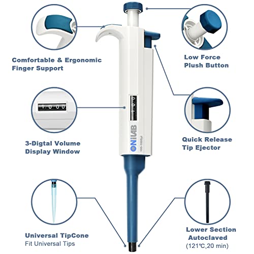 ONiLAB 2-20ul Single-Channel Pipette Pipettor Ergonomic Design Adjustable Micro Pipette - size: 2-20ul