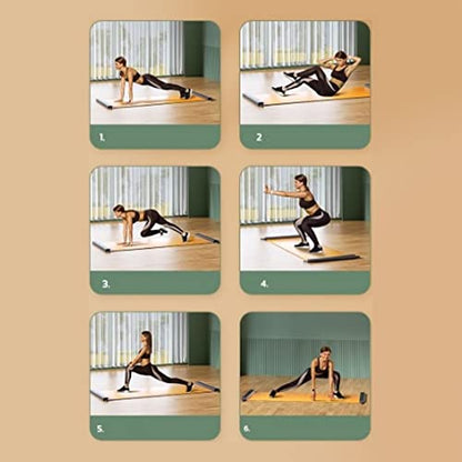 SUNGOOYUE Thickened ABS Baffle Slide Board Fitness Sliding Board, PVC Non Slip Mesh Balance Exercise Training Equipment for Home for Body Shaping Buttocks Slimming (Shoe