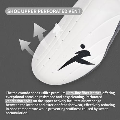 Taekwondo Karate Martial Arts Shoes, Lightweight and Breathable Boxing Shoes for Kids Youth Adult, Unisex - color: White & Black, size: 10
